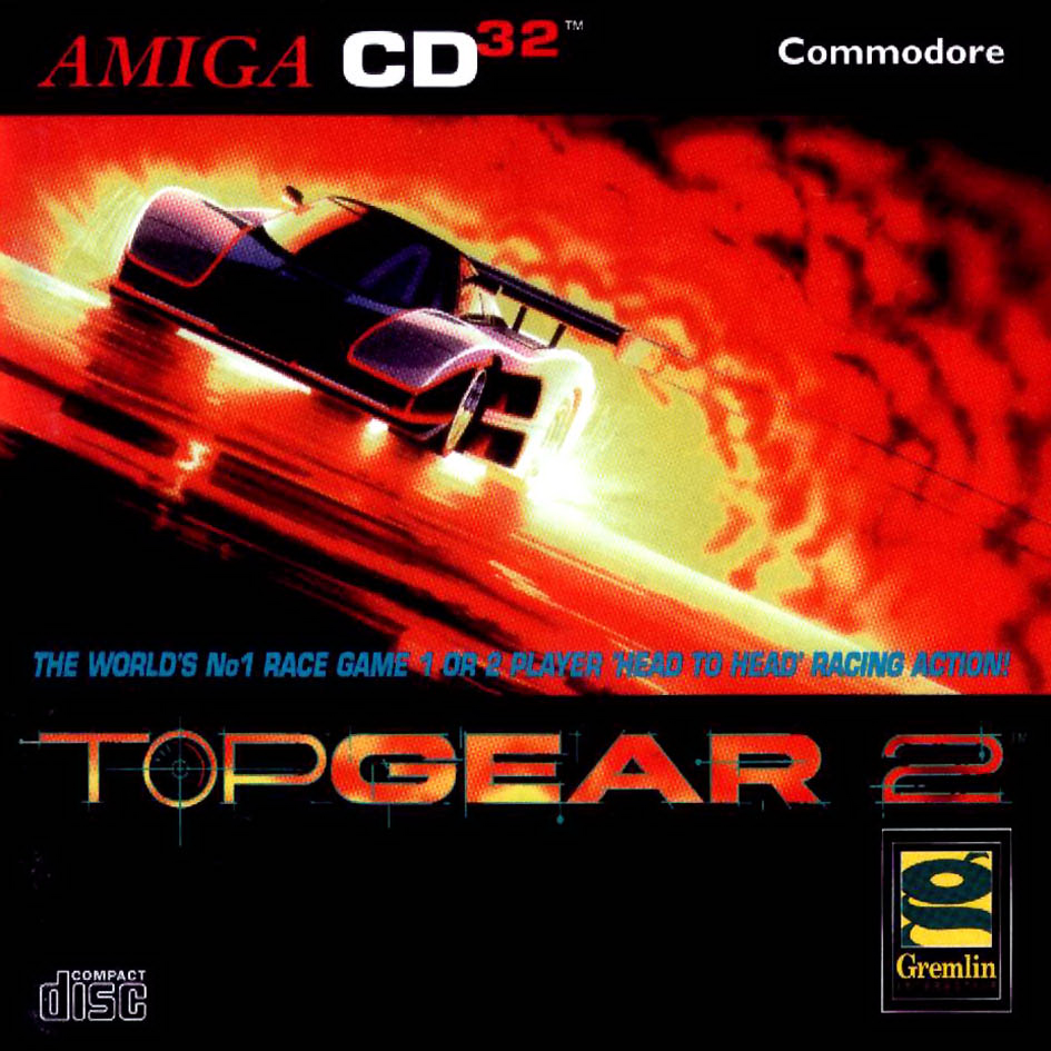 Top Gear 2 box art for Amiga CD32